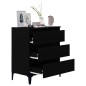 vidaXL Aparador de madera contrachapada negro 60x35x70 cm vidaXL Aparador de madera contrachapada negro 60x35x70 cm