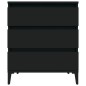 vidaXL Aparador de madera contrachapada negro 60x35x70 cm vidaXL Aparador de madera contrachapada negro 60x35x70 cm