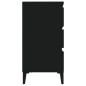 vidaXL Aparador de madera contrachapada negro 60x35x70 cm vidaXL Aparador de madera contrachapada negro 60x35x70 cm