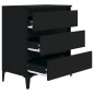 vidaXL Aparador de madera contrachapada negro 60x35x70 cm vidaXL Aparador de madera contrachapada negro 60x35x70 cm