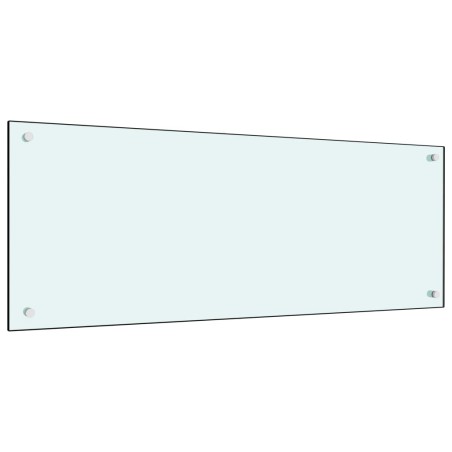  vidaXL Protección salpicaduras cocina vidrio templado blanco 100x40 cm