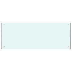  vidaXL Protección salpicaduras cocina vidrio templado blanco 100x40 cm
