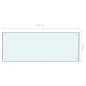  vidaXL Protección salpicaduras cocina vidrio templado blanco 100x40 cm