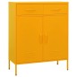 vidaXL Armario de almacenamiento acero amarillo mostaza 80x35x101,5 cm vidaXL Armario de almacenamiento acero amarillo mostaza 80x35x101,5 cm