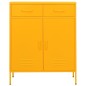 vidaXL Armario de almacenamiento acero amarillo mostaza 80x35x101,5 cm vidaXL Armario de almacenamiento acero amarillo mostaza 80x35x101,5 cm