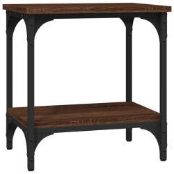 vidaXL Mesa auxiliar madera contrachapada marrón roble 40x30x42 cm