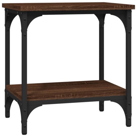 vidaXL Mesa auxiliar madera contrachapada marrón roble 40x30x42 cm