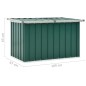 vidaXL Caja de almacenaje para jardín verde 109x67x65 cm vidaXL Caja de almacenaje para jardín verde 109x67x65 cm