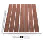vidaXL Panel de valla WPC marrón 175x146 cm vidaXL Panel de valla WPC marrón 175x146 cm