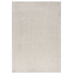 vidaXL Alfombra de pelo largo color crema 140x200 cm