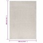 vidaXL Alfombra de pelo largo color crema 140x200 cm
