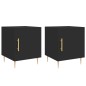 vidaXL Mesitas de noche 2 uds madera de ingeniería negro 40x40x50 cm vidaXL Mesitas de noche 2 uds madera de ingeniería negro 40x40x50 cm