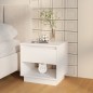 vidaXL Mesitas de noche 2 uds madera contrachapada blanco 45x34x44 cm vidaXL Mesitas de noche 2 uds madera contrachapada blanco 45x34x44 cm