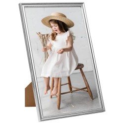 vidaXL Marcos de foto collage de mesa 3 uds plateado MDF 10x15cm