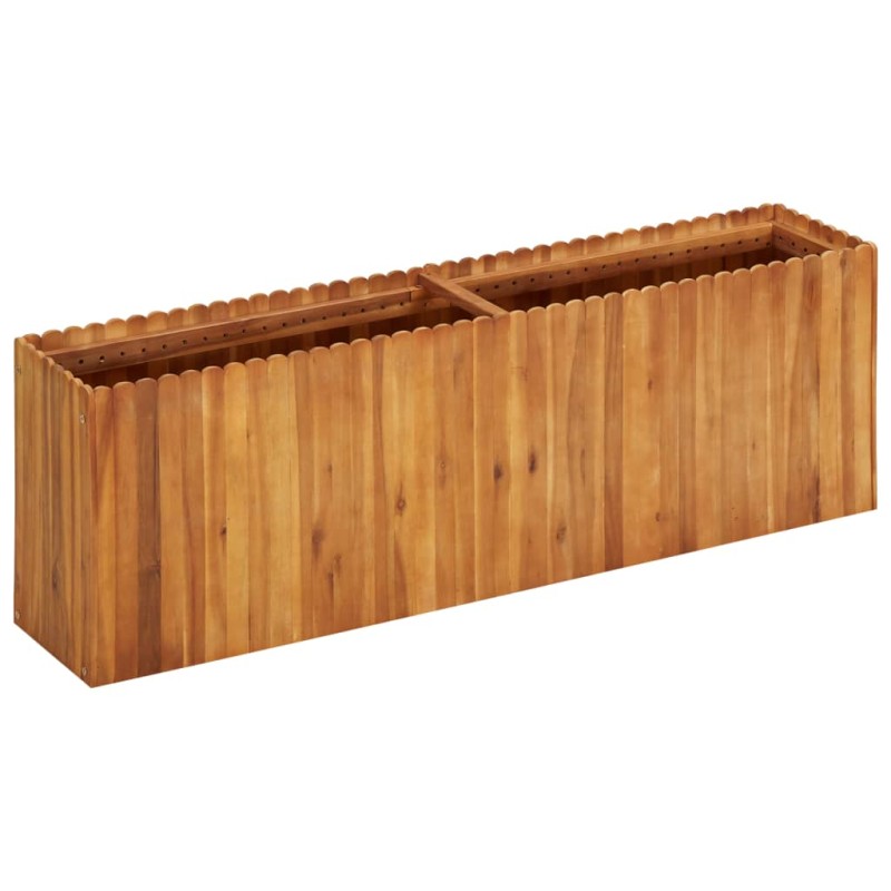 vidaXL Arriate de madera maciza de acacia 150x30x50 cm vidaXL Arriate de madera maciza de acacia 150x30x50 cm