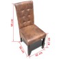 vidaXL Sillas de comedor 2 unidades de color marrón vidaXL Sillas de comedor 2 unidades de color marrón