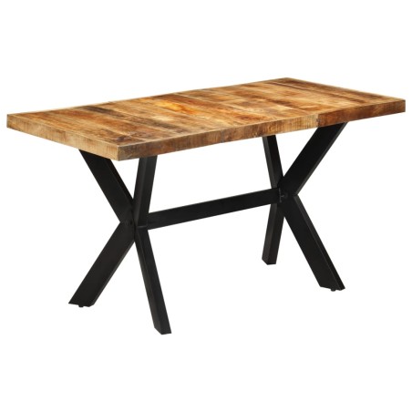 vidaXL Mesa de comedor madera maciza de mango sin tratar 140x70x75 cm