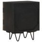 vidaXL Mesita de noche con frontal de latón mango maciza 40x30x50 cm vidaXL Mesita de noche con frontal de latón mango maciza 40x30x50 cm