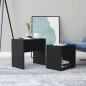 vidaXL Juego de mesas de centro madera contrachapada negro 48x30x45cm
