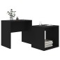 vidaXL Juego de mesas de centro madera contrachapada negro 48x30x45cm