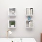 vidaXL Estantes cubo de pared 4 unidades blanco 30x15x30 cm vidaXL Estantes cubo de pared 4 unidades blanco 30x15x30 cm