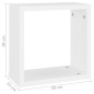 vidaXL Estantes cubo de pared 4 unidades blanco 30x15x30 cm vidaXL Estantes cubo de pared 4 unidades blanco 30x15x30 cm