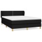 vidaXL Cama box spring con colchón tela negro 140x200 cm vidaXL Cama box spring con colchón tela negro 140x200 cm