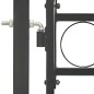 vidaXL Puerta de jardín con arco superior 100x250 cm acero negro