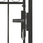vidaXL Puerta de jardín con arco superior 100x250 cm acero negro