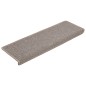 vidaXL Alfombras de peldaños de escalera 15 uds marrón claro 65x21x4cm