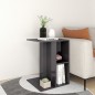 vidaXL Mesa auxiliar madera contrachapada gris brillante 60x40x45 cm vidaXL Mesa auxiliar madera contrachapada gris brillante 60x40x45 cm