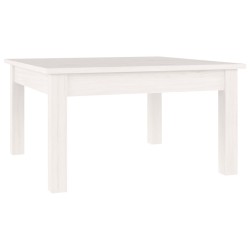 vidaXL Mesa de centro de madera maciza de pino blanco 55x55x30 cm