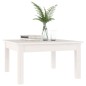 vidaXL Mesa de centro de madera maciza de pino blanco 55x55x30 cm vidaXL Mesa de centro de madera maciza de pino blanco 55x55x30 cm