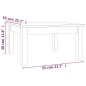 vidaXL Mesa de centro de madera maciza de pino blanco 55x55x30 cm vidaXL Mesa de centro de madera maciza de pino blanco 55x55x30 cm