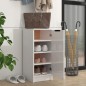 vidaXL Mueble zapatero madera contrachapada blanco brillo 30x35x70 cm