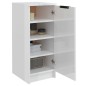 vidaXL Mueble zapatero madera contrachapada blanco brillo 30x35x70 cm