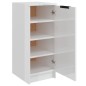 vidaXL Mueble zapatero madera contrachapada blanco brillo 30x35x70 cm
