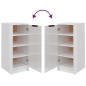 vidaXL Mueble zapatero madera contrachapada blanco brillo 30x35x70 cm