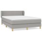 vidaXL Cama box spring con colchón tela gris claro 140x200 cm vidaXL Cama box spring con colchón tela gris claro 140x200 cm