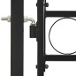 vidaXL Cancela de valla doble puerta con arco 300x125 cm acero negro vidaXL Cancela de valla doble puerta con arco 300x125 cm acero negro