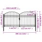 vidaXL Cancela de valla doble puerta con arco 300x125 cm acero negro vidaXL Cancela de valla doble puerta con arco 300x125 cm acero negro