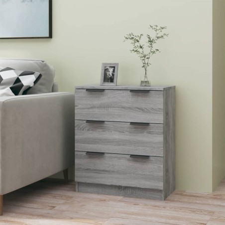 vidaXL Aparador de madera contrachapada gris Sonoma 60x30x70 cm