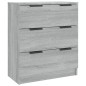vidaXL Aparador de madera contrachapada gris Sonoma 60x30x70 cm vidaXL Aparador de madera contrachapada gris Sonoma 60x30x70 cm