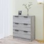 vidaXL Aparador de madera contrachapada gris Sonoma 60x30x70 cm vidaXL Aparador de madera contrachapada gris Sonoma 60x30x70 cm