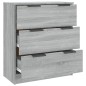 vidaXL Aparador de madera contrachapada gris Sonoma 60x30x70 cm vidaXL Aparador de madera contrachapada gris Sonoma 60x30x70 cm