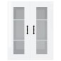 vidaXL Armario de pared colgante blanco brillante 69,5x34x90 cm