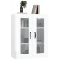 vidaXL Armario de pared colgante blanco brillante 69,5x34x90 cm