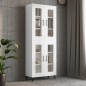 vidaXL Armario de pared colgante blanco brillante 69,5x34x90 cm