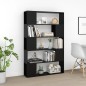 vidaXL Librería separador madera contrachapada negro 100x24x155 cm vidaXL Librería separador madera contrachapada negro 100x24x155 cm