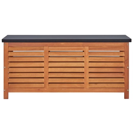 vidaXL Caja de almacenaje jardín madera maciza eucalipto 117x50x55 cm